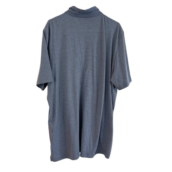 Travis Mathew Stripe Polo Shirt 3XL Blue Cotton Blend Short Sleeve Collared Golf - Picture 4 of 4